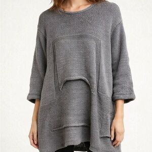 Rundholz Grey Pocket Lag & Look Sweater